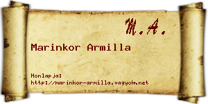 Marinkor Armilla névjegykártya